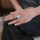 Round Larimar Silver Ring