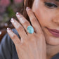 Oval Larimar Silver Stone