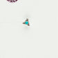Turquoise Triangle Silver Nose Pin