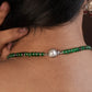 Hand Painted Enamelled Silver Necklace Set