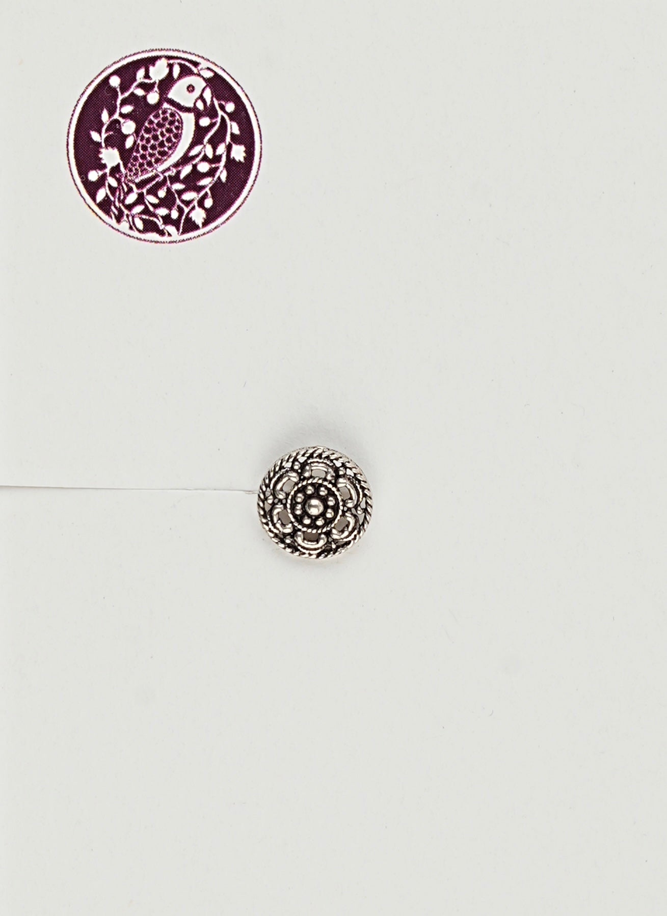 Mandala Silver Nose Pin