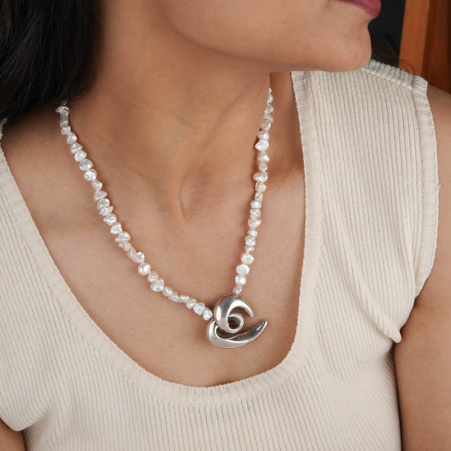 Silver Spiral Necklace