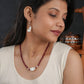 Baroque Pearl and Rubies Necklace Set