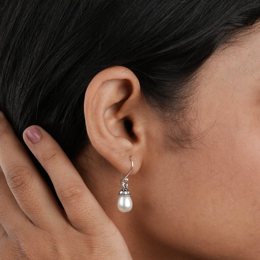 Delicate Pearl Drop Earrings