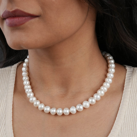 Classic Freshwater Pearls Necklace (10 mm Pearls)