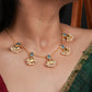 Aqua Half Moon Festive Necklace Set