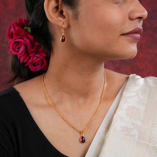 Ruby Minimal Pendant  Set