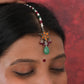 Madhu Chandrika Multi Stone Silver Maang Tikka