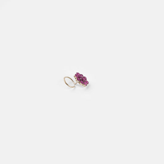Pink Aura Silver Nose Pin
