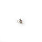 Sunflower Ruby Silver Nose Pin