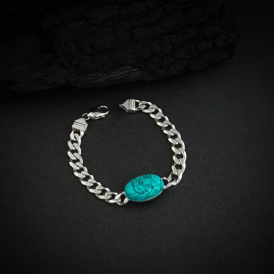 Salmaan Turquoise Silver Bracelet
