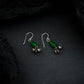 Green Silver Ghunghroo Earrings