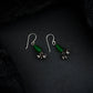 Green Silver Ghunghroo Earrings
