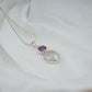 Baroque Pearl Amethyst Pendant with Chain