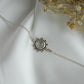 Dainty Moon Stone Silver Bracelet