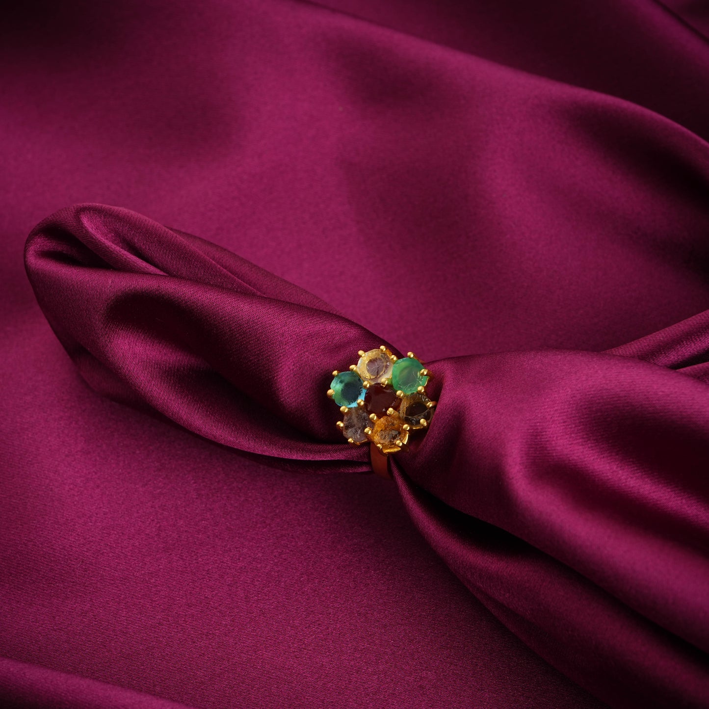 Raw Radiance Natural Uncut Semiprecious Stone Minimal Ring