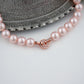 Rose Pink Pearls Necklace( 14mm )