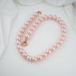 Rose Pink Pearls Necklace( 14mm )