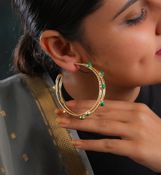 Malachite Statement Hoops