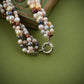Song of the Sea Woven Pearl Necklace and Earrings Set