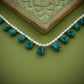 Pearl And Tumbled Green Onyx Necklace