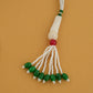 Gulbagh Ruby Red Emerald Green Silver Handcrafted Necklace