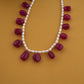 Tumbled Ruby Pearl Necklace
