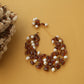 Natural Hessonite Freshwater Pearls Bracelet