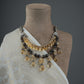 Smoky Quartz Citrine Silver Dual Layer Necklace Set