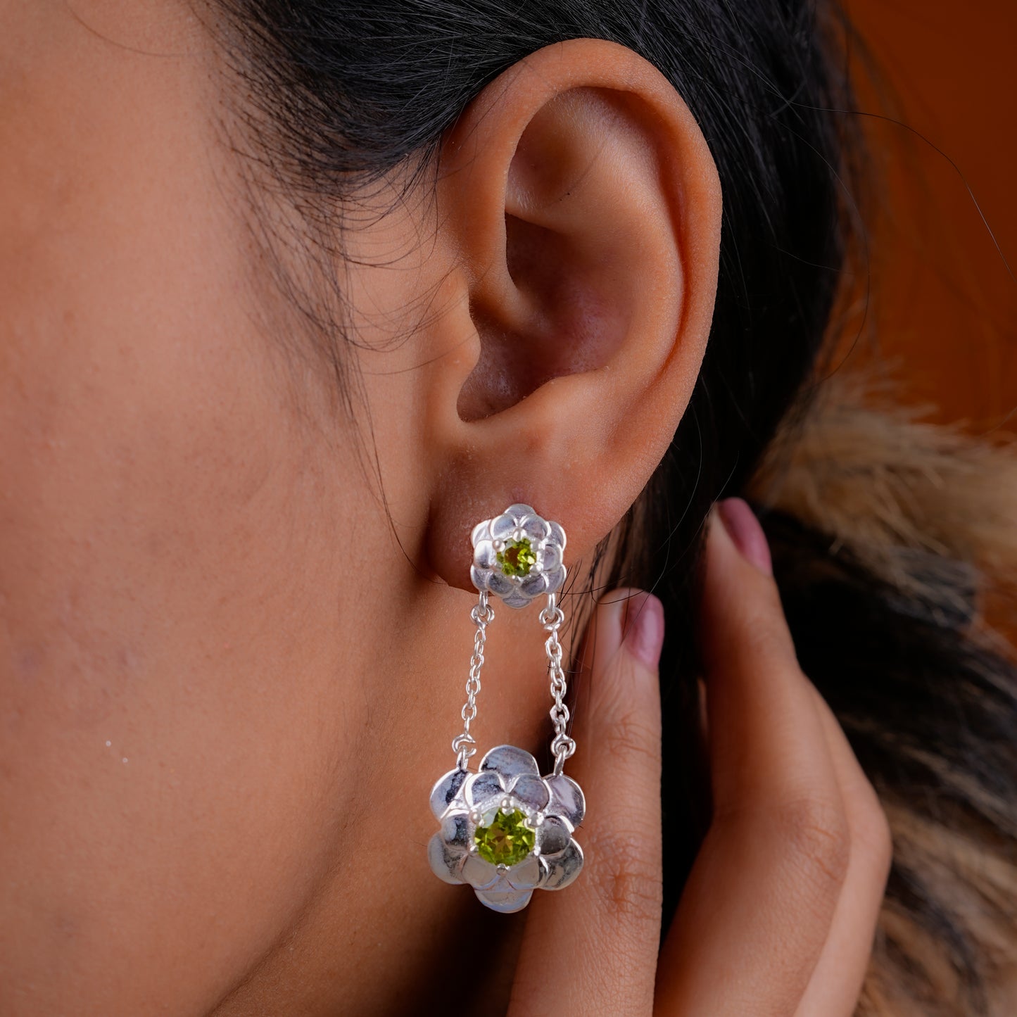 Delicate Peridot Morgra Earrings