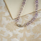 Faceted Amethyst Silver necklace With Filigree earrings