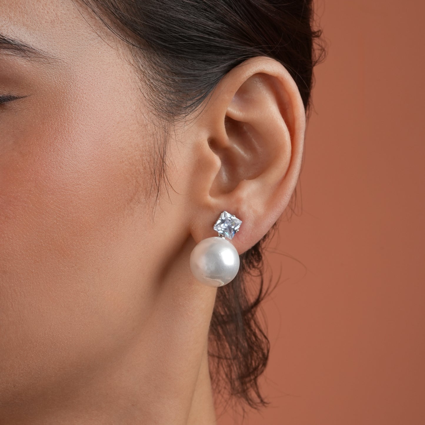 Lustre Drop Pearl Earrings