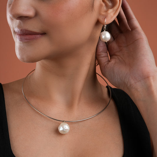 Baroque Silver Drops Set