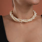 Tri Layered Freshwater Pearl Tumbles Necklace