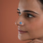 Sunflower Spark Meena Silver Nose Pin