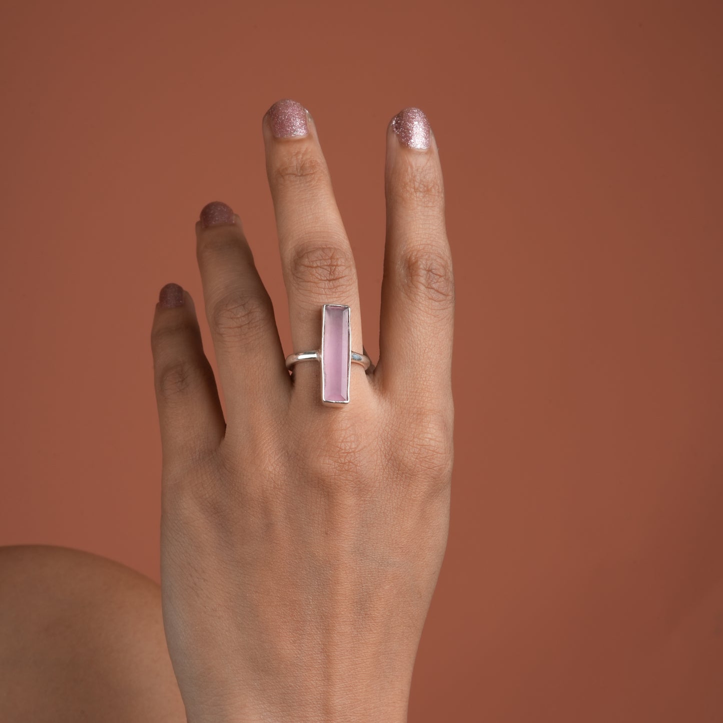 Rose Quartz Delicate Adjustable Ring