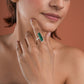 Malachite Delicate Adjustable Ring