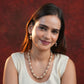 Cocoa And Cream Pearls Necklace Set