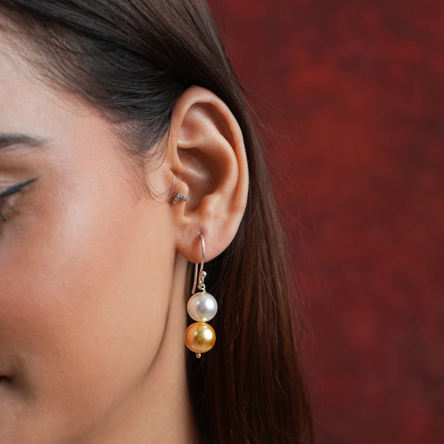 Golden Glow Pearl Necklace Set