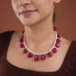 Pearl Ruby Tumbles Necklace