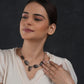 Unique Brown Agates Silver Necklace