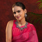 South Indian Peacock Silver Temple Necklace Set