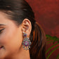 South Indian Peacock Silver Temple Necklace Set