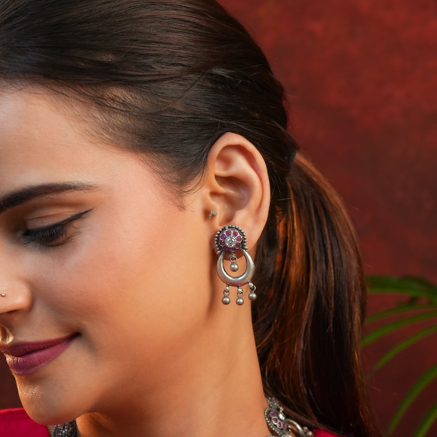 Divya Mohini Temple Silver Necklace Set