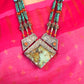 Antique Silver Necklace on Turquoise Pipes