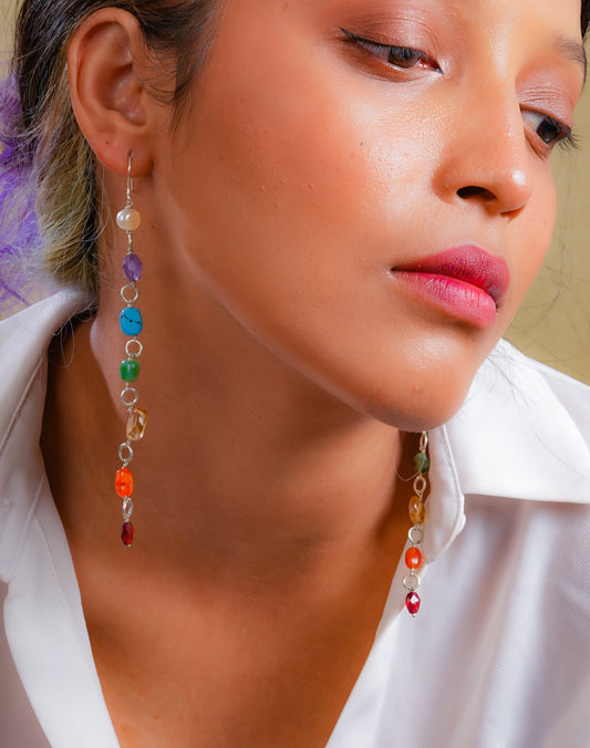 Shoulder Brush Chakra Earrings