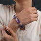 Tumbled Amethyst Silver Bracelet