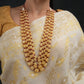 Beige And Ruby Red Multi Layered Necklace
