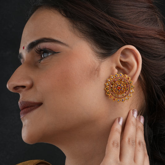 Heera Panna Regal Studs