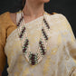 Pearls, Emerald Green,  Ruby Pink Layered Necklace